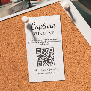 Carte D'accompagnement Partage photo mariage avec code QR