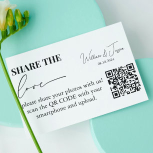 Carte D'accompagnement Partage photo mariage Partager Le Code QR D'Amou