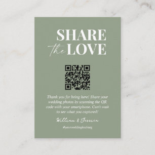 Carte D'accompagnement Partagez l'amour code QR partage de photos de mari