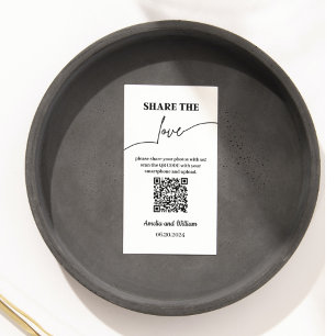 Carte D'accompagnement Partagez l'amour partage de photos avec le code