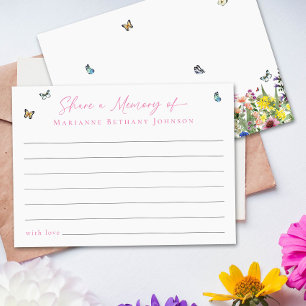 Carte D'accompagnement Partagez une mémoire Fête Florale moderne de la vi