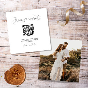 Carte D'accompagnement Partagez vos photos Album photo QR Code Mariage