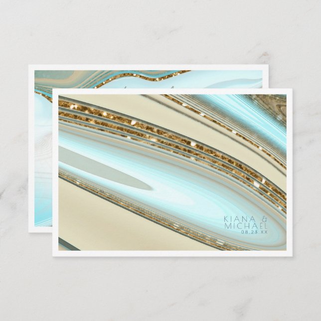 Carte D'accompagnement Parties scintillant Abstraite Strata Détails du Ma (Devant / Derrière)
