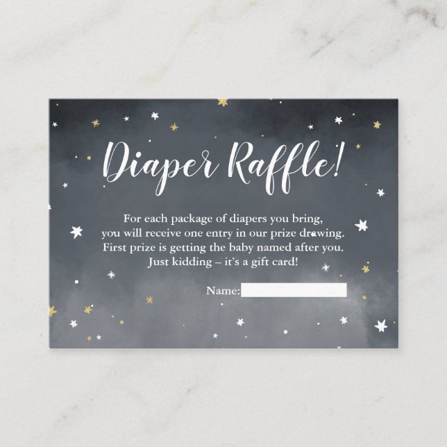 Carte D'accompagnement Parties scintillant d'or étoiles aquarelle chic to (Devant)