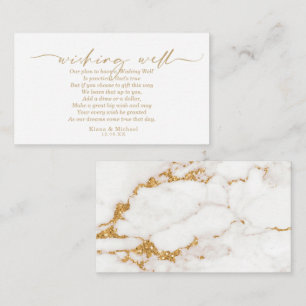 Carte D'accompagnement Parties scintillant en marbre moderne Wishing well