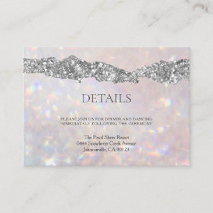Carte D'accompagnement Parties scintillant moderne Bokeh Sparkle Glam