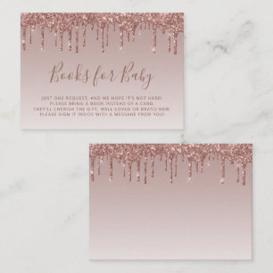 Carte D'accompagnement Parties scintillant Rose Gold Baby shower Book