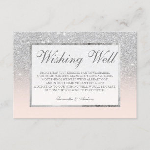 Carte D'accompagnement PARTIES SCINTILLANT SIlver blush ombre désirant bi