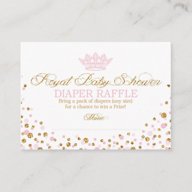 Carte D'accompagnement Parties scintillant Tiara Royal Princess Raffle Ti (Devant)