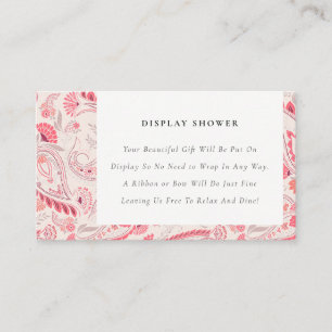 Carte D'accompagnement Parure de douche pour bébé moderne rose poudré à m