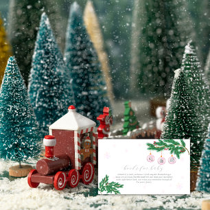 Carte D'accompagnement Parures de vêtements d'hiver rose Livres Baby Show
