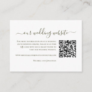 Carte D'accompagnement Paso Robles Vignoble Mariage RSVP QR Code