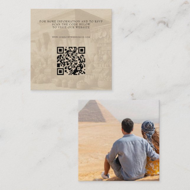 Carte D'accompagnement Passeport Égypte QR (Devant / Derrière)