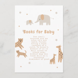 Carte D'accompagnement Pastel Beige mignon Baby shower illustratif