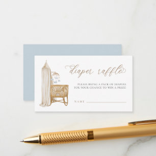 Carte D'accompagnement Pastel Blue Boho Bébé Brunch Barbe Raffle