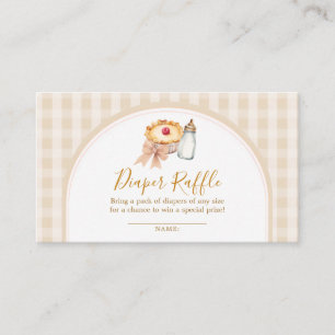 Carte D'accompagnement Pastel Cutie En vichy Baby shower Déchets Raffle