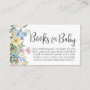 Carte D'accompagnement Pastel Floral Baby in Bloom Livres pour bébé