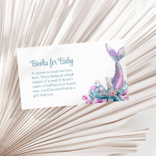 Carte D'accompagnement Pastel Floral Mermaid Tail Starfish Livres pour bé