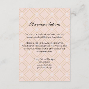 Carte D'accompagnement Pastel Peach et Gold Géométrique