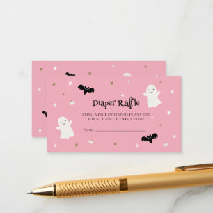 Carte D'accompagnement Pastel Pink Halloween Diner Raffle