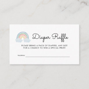 Carte D'accompagnement Pastel Rainbow Baby shower Déchets Raffle Billets
