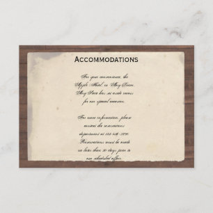 Carte D'accompagnement Pays Graine de blé sur Mariage de parchemin