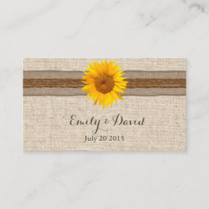 Carte D'accompagnement Pays Mariage de tournesol Site Web Insérer une car