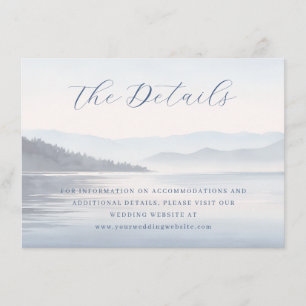 Carte D'accompagnement Paysage aquarelle bleu calme