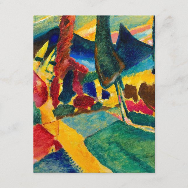 Carte D'accompagnement Paysage de Kandinsky avec deux peupliers (Devant)