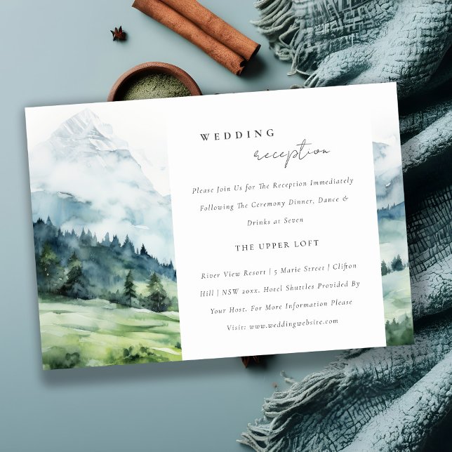 Carte D'accompagnement Paysage de neige douce Réception de mariage (Créateur téléchargé)