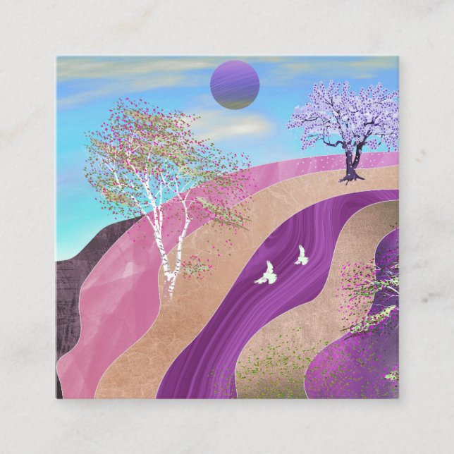 Carte D'accompagnement Paysage des fleurs du printemps (Devant)