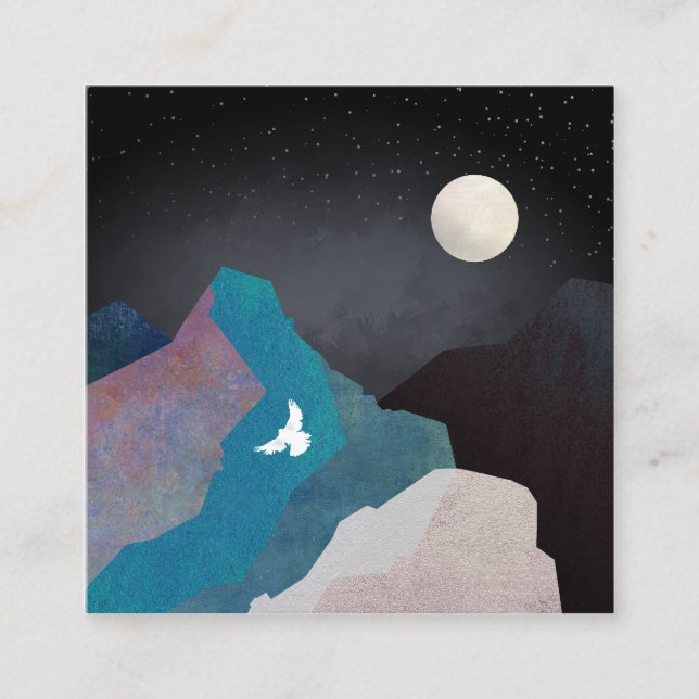 Carte D'accompagnement Paysage d'oiseau de montagne (Devant)
