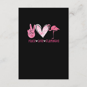 Carte D'accompagnement Peace Love Flamingo Flamingo Lover