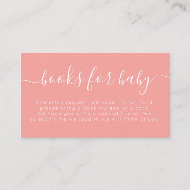 Carte D'accompagnement Peach Baby Shower Books For Baby (Devant)