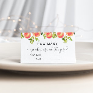 Carte D'accompagnement Peach devine combien de pêches sont dans le bocal