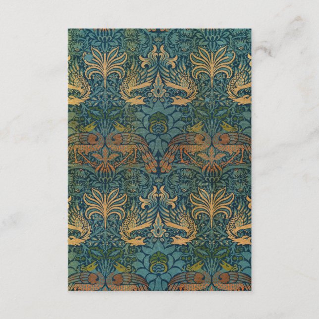 Carte D'accompagnement Peacock and Dragon, 1878, par William Morris (Devant)