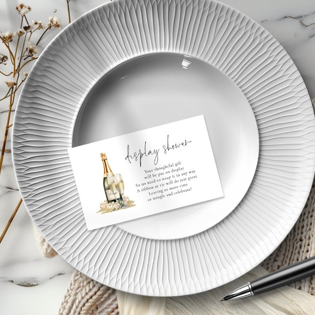 Carte D'accompagnement Pearls et Prosecco Bridal Display Douche (Créateur téléchargé)