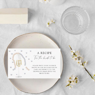 Carte D'accompagnement Pearls & Prosecco - Recette pour que la mariée soi