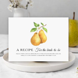 Carte D'accompagnement Pears nuptiale Recette pour la mariée à être