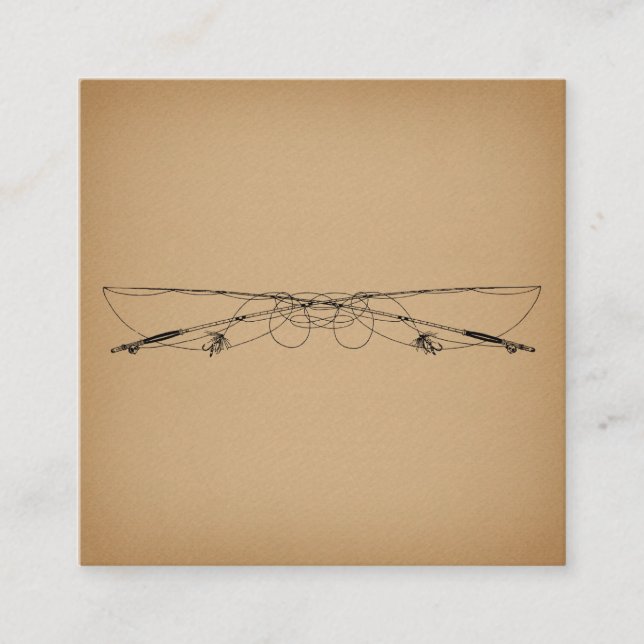 Carte D'accompagnement Pêche à la mouche Antique Art Pêche Poteaux Vintag (Devant)