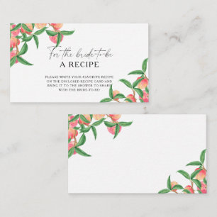 Carte D'accompagnement Pêches - Recette pour la future mariée