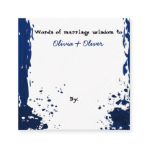 Peinture bleue - Mots de la sagesse du mariage -