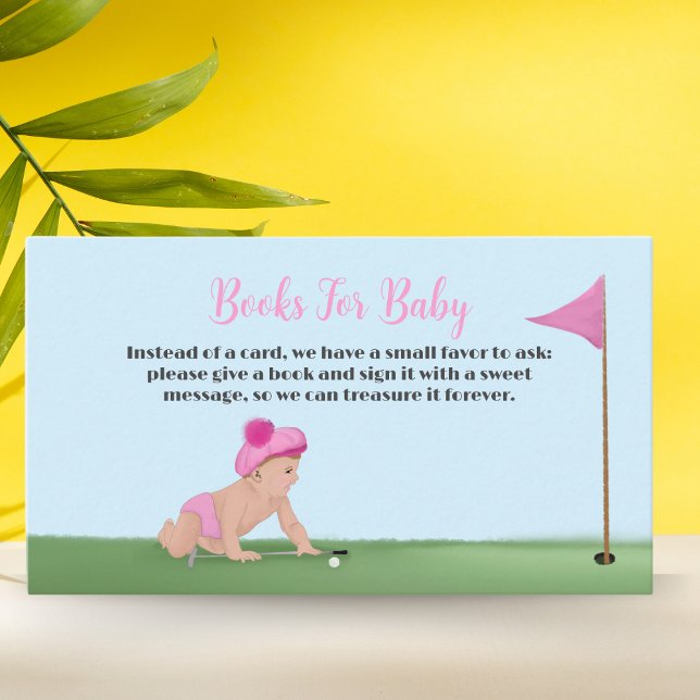 Carte D'accompagnement Peinture De Golf Baby Girl Sweet Caddy Baby shower (Créateur téléchargé)