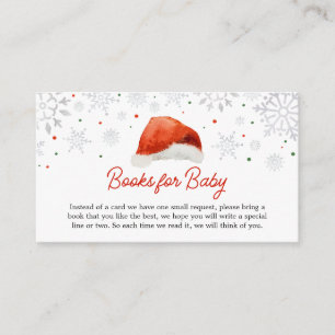 Carte D'accompagnement Père Noël Baby Casquette Baby shower Livres pour b
