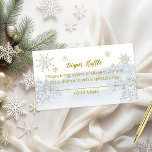 Carte D'accompagnement Père Noël Baby Christmas Baby Diaper Raffle<br><div class="desc">Calligraphie adorable avec des flocons de neige,  invitation à la douche pour bébé sur le thème de l'hiver. Facile à personnaliser avec vos détails. Vérifiez la collection pour rechercher les éléments correspondants comme cartes de boîtier.</div>