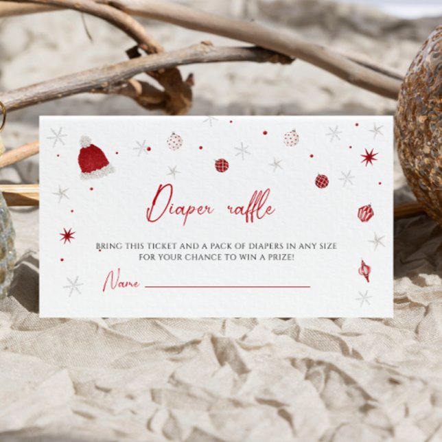 Carte D'accompagnement Père Noël Baby Christmas Baby shower Déchets Raffl (Créateur téléchargé)