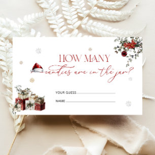 Carte D'accompagnement Père Noël Baby Christmas Combien de bonbons