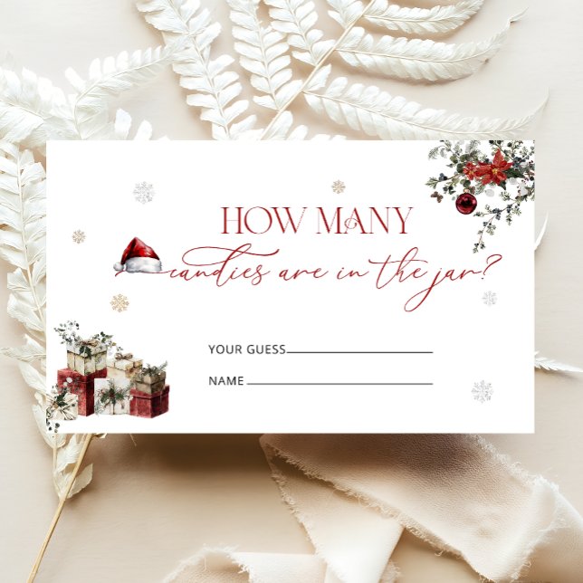 Carte D'accompagnement Père Noël Baby Christmas Combien de bonbons (Créateur téléchargé)