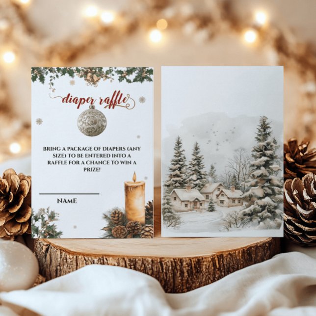 Carte D'accompagnement Père Noël Baby Christmas Diaper Baby shower de raf (Créateur téléchargé)