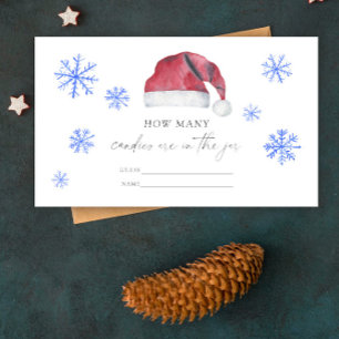 Carte D'accompagnement Père Noël baby - devinez combien de bonbons sont d